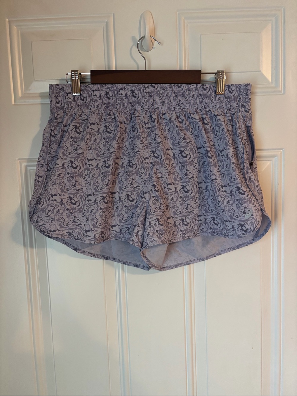 Asics Light Purple Floral-Print Athletic Shorts
